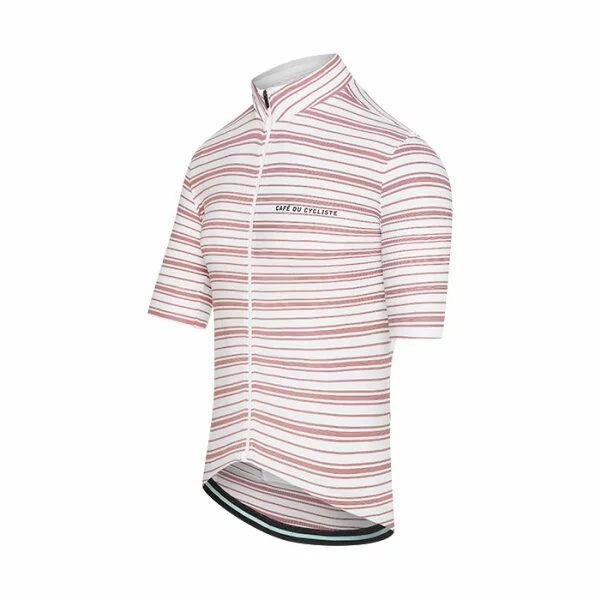Café Du Cycliste Francine Kurzarmtrikot Garnet Stripe