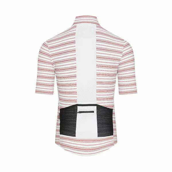 Café Du Cycliste Francine Kurzarmtrikot Garnet Stripe – Bild 2