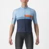 Castelli A BLOCCO Jersey Kurzarmtrikot BABY BLUE/SCARLET LAVA-NIAGARA