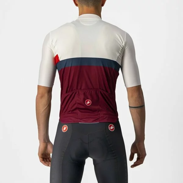 Castelli A BLOCCO Jersey Kurzarmtrikot Ivory/Red-Blue-Bordeaux – Bild 2