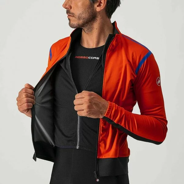 Castelli Alpha Ros2 Light Jacket Fiery Red/Rescue Blue-Black – Bild 3
