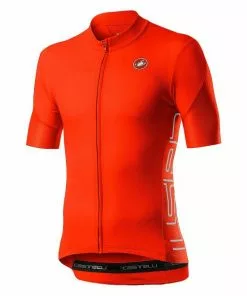 Castelli Entrata V Kurzarmtrikot Fiery Red