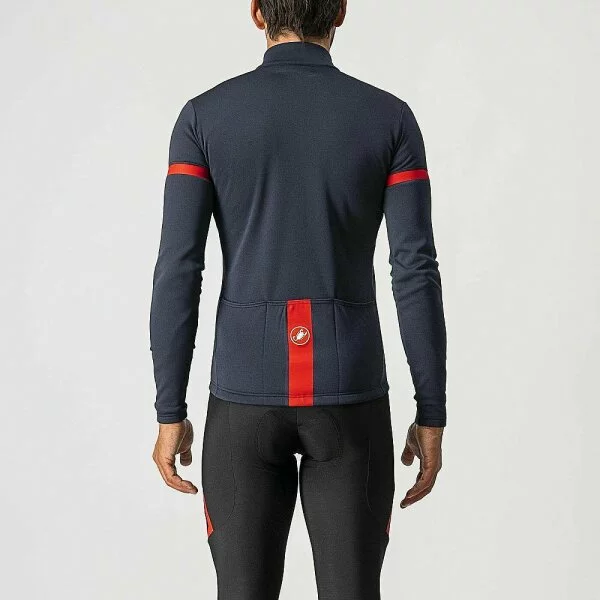 Castelli Fondo 2 FZ Langarmtrikot Savile Blue/red Reflex – Bild 2