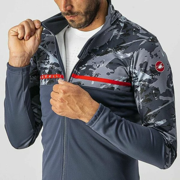 Castelli Jacke Finestre Dark Steel Blue/vortex Gray – Bild 3