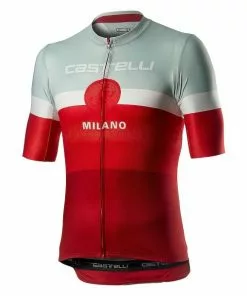 Castelli Milano Radtrikot Kurzarm Red