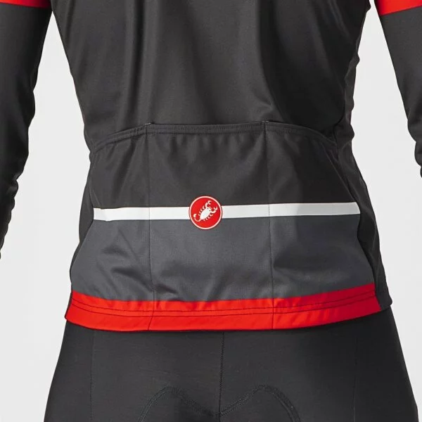 Castelli Passista Long Sleeve Jersey Light Black/Dark Grey Red – Bild 3