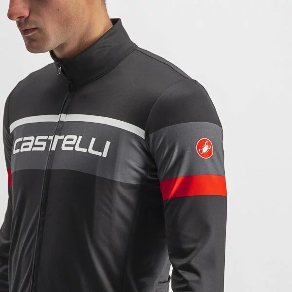 Castelli Passista Long Sleeve Jersey Light Black/Dark Grey Red – Bild 4