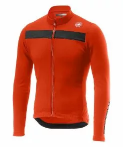 Castelli Puro3 Jersey FZ Langarmtrikot Orange